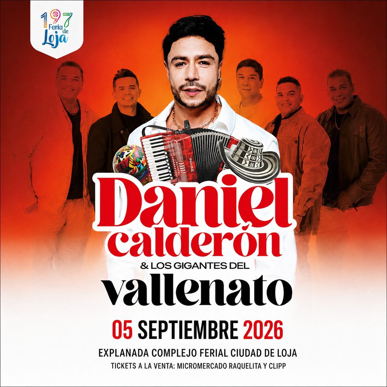 Daniel Calderón & Los Gigantes del Vallenato – Feria de Loja 2026